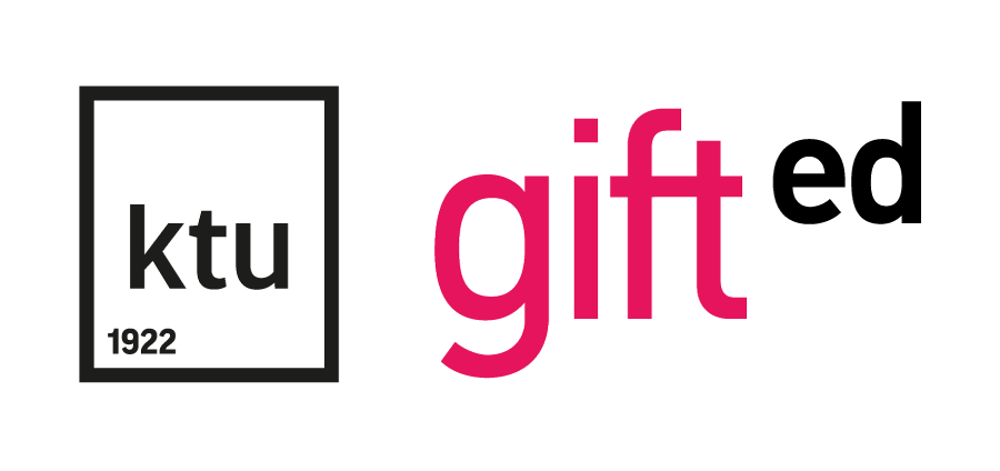 gifted programme pink and black logo. KTU black logo.