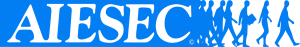 AIESEC mėlynas logotipas.