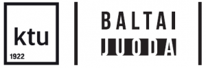 Juodas KTU ir juodas Balatai juoda organizacijos logotipai.