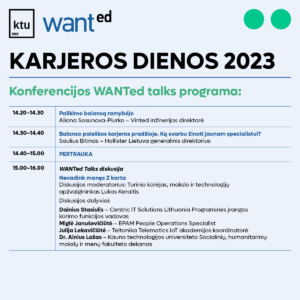 Konferencijos WANTed Talks programa