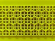 Atspausdintas 3D tinklelis su korio struktūromis (kombinezono detalė)