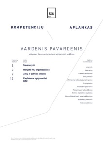 Kompetencijų aplanko pavyzdys