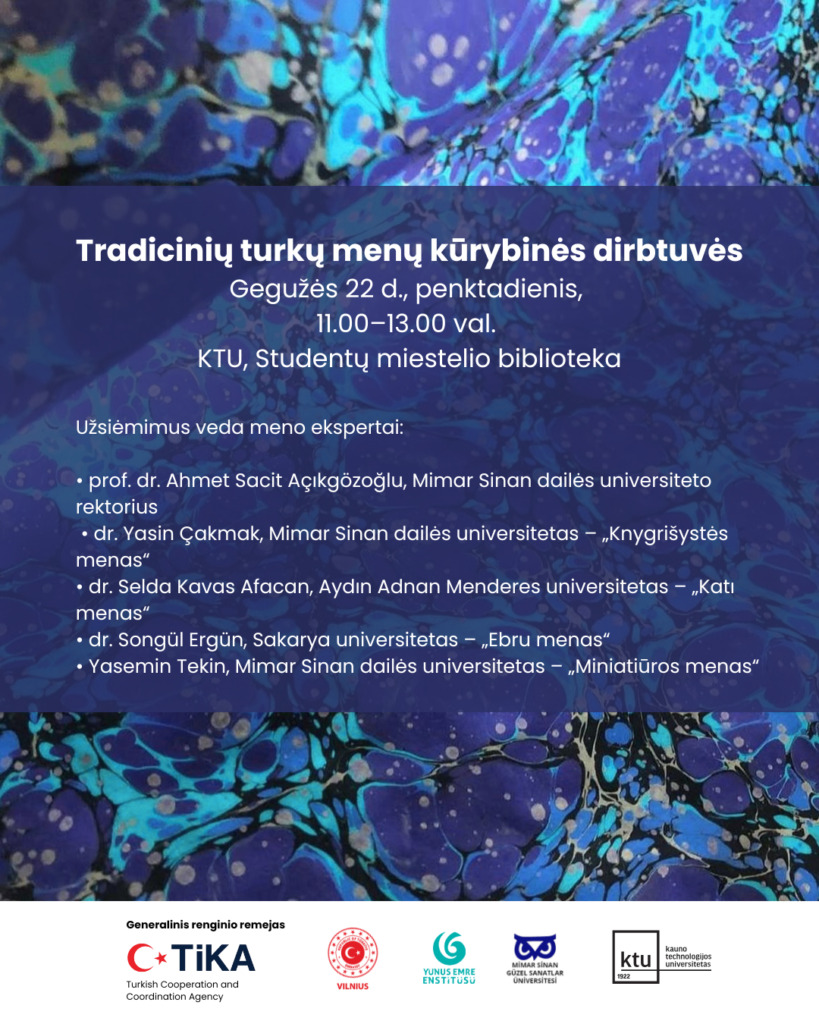 Tradicinių turkų menų kūrybinės dirbtuvės