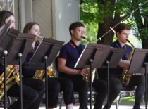 Baltijos šalių studentų festivalyje „Gaudeamus“. Evios Trifanovos, Reinio Oliņš, Kasparo Teylano nuotrauka
